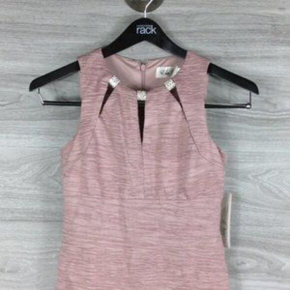 Eliza J Embellished Cutout Taffeta Sheath Dress size 2P - Picture 4 of 9